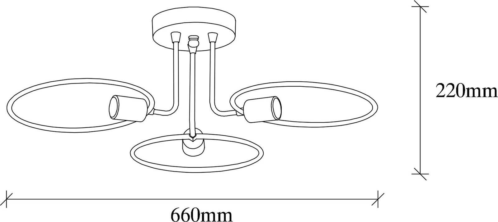 Llambadar Opviq, Circle - 1341, ngjyrë e zezë Llambadar Opviq, Circle - 1341, ngjyrë e zezë