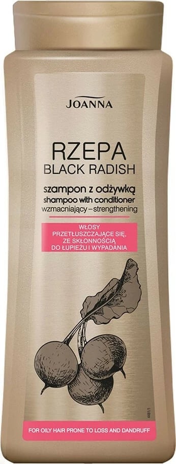 Shampon me balsam Joanna kundër rënies së flokëve dhe flokë të yndyrshëm për femra, 400ml