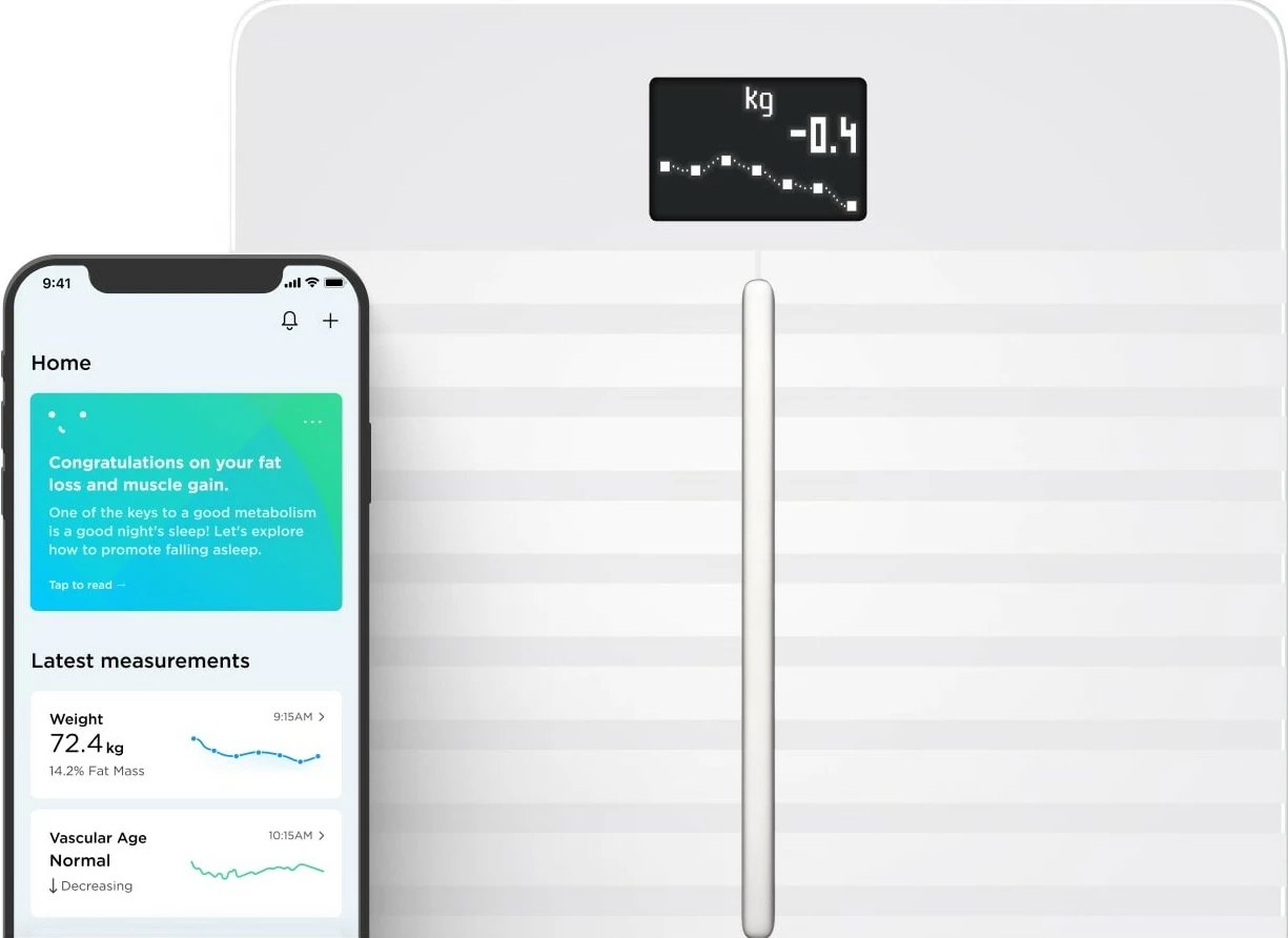 Peshore elektronike Withings WBS04B, e bardhë, drejtkëndëshe
