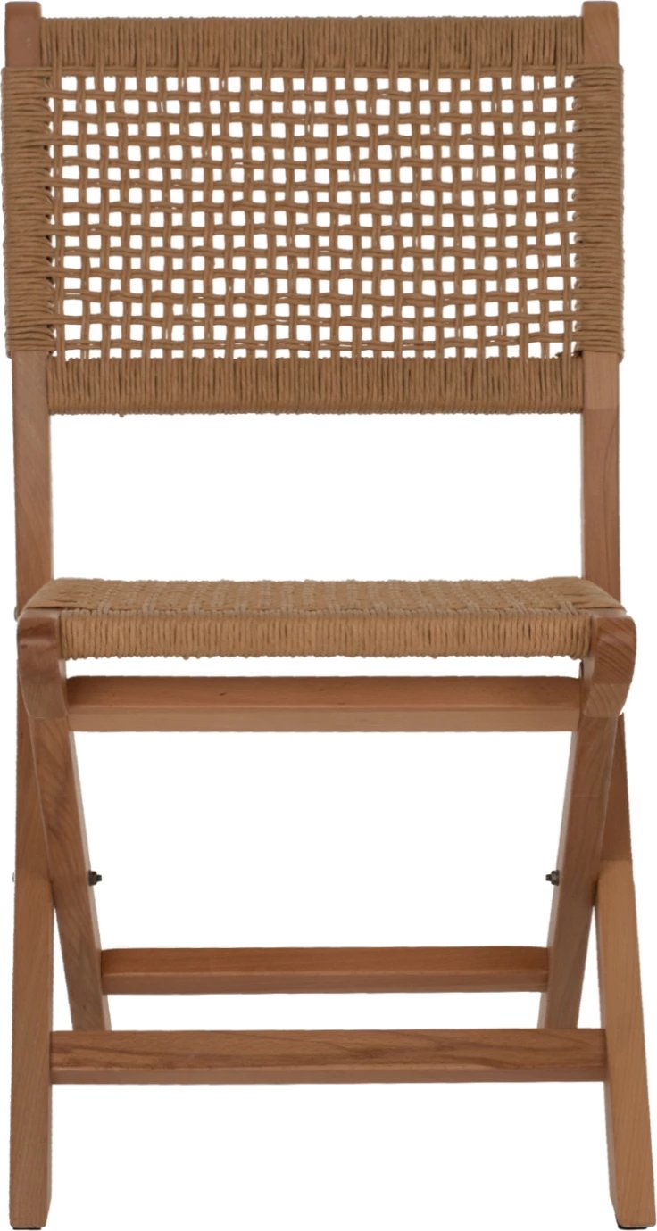 Karrige e palosshme prej druri ahu dhe litari natyral 47x58x84Hcm.FH9411.01