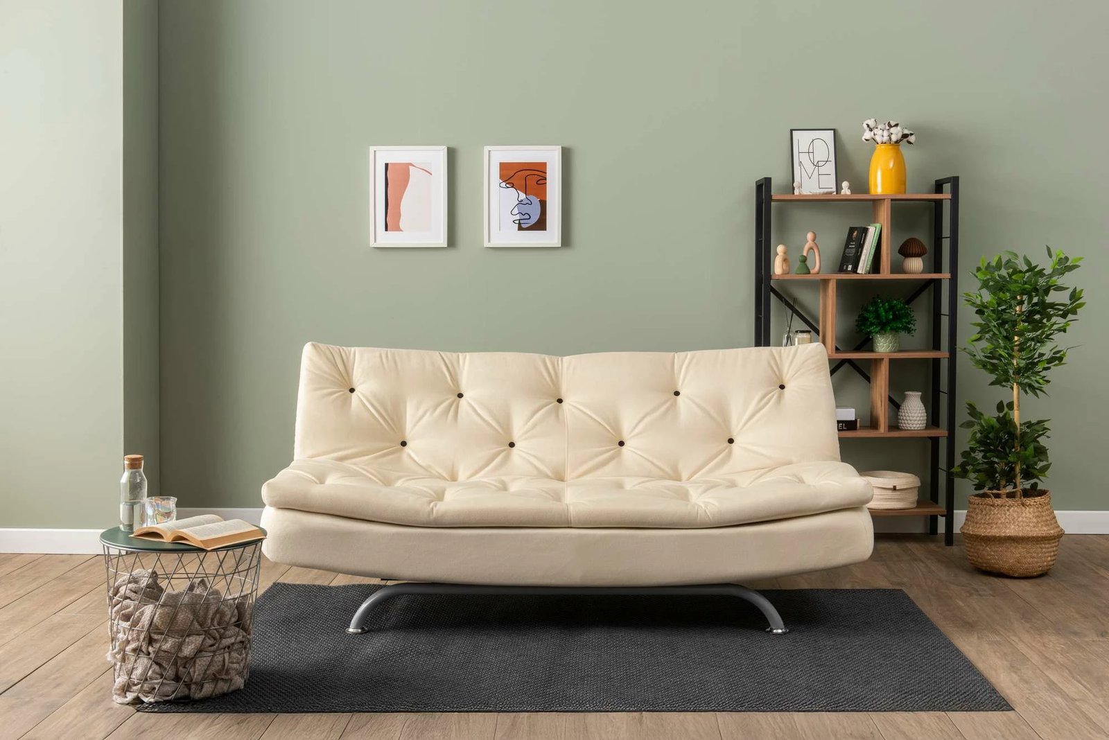 Divan-krevat treshe, Atelier del Sofa, Rivo, krem