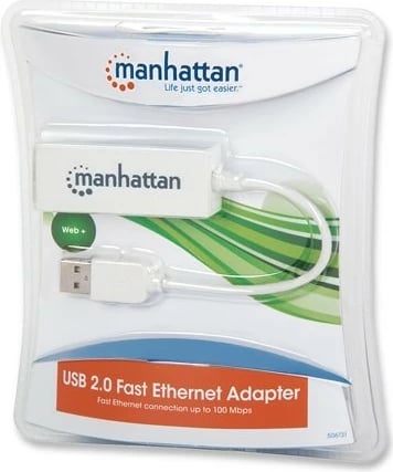 Adapter rrjeti USB Manhattan 506731, 10/100 Mb/s, RJ45, i bardhë
