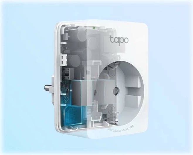 Prizë smart Wi‑Fi, TP-Link, Tapo P100, kontroll me aplikacion dhe zë, 1-pack