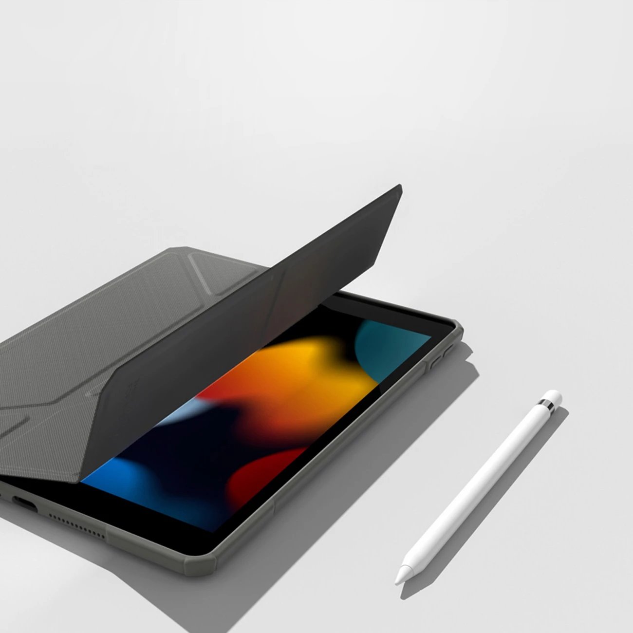 Mbështjellës folio, AmazingThing Titan Pro, për iPad Air 11" M3 (2025) me mbajtës Apple Pencil dhe stand, gri