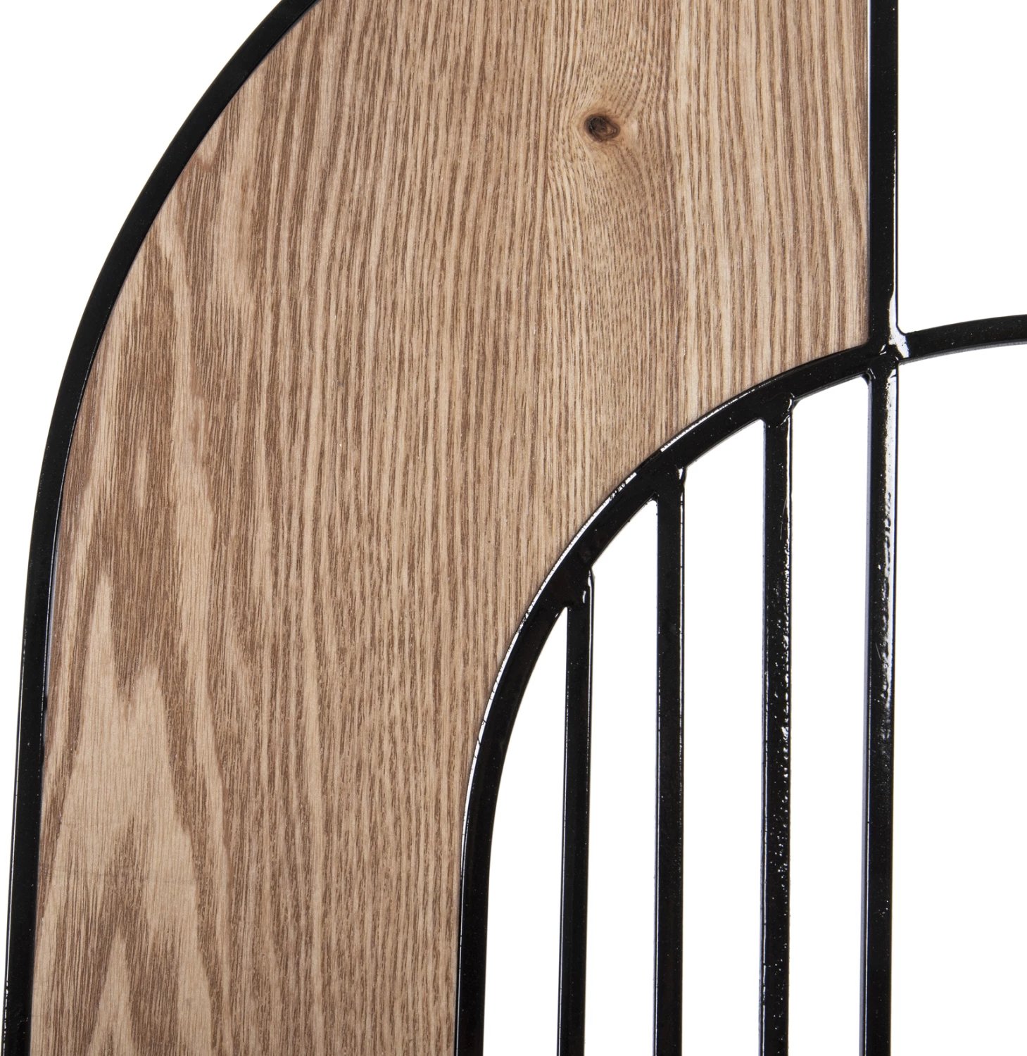 Dekor për mur, ngjyrë druri natyral dhe metal i zi, FH4218, 66x100 cm