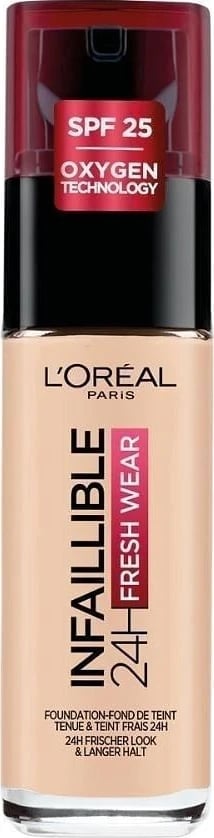 Krem pudër L'Oreal , Infaillible 020 , 32H Fresh Wear , SPF 25 + Vitamin C , 30 ml