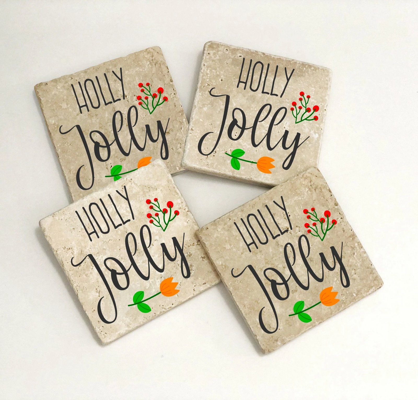 Set 4 copë mbrojtëse gotash prej guri natyral, Hermia, TBA122385