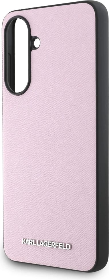 Mbështjellës Karl Lagerfeld Saffiano Metal Logo për Samsung Galaxy A56, Rozë