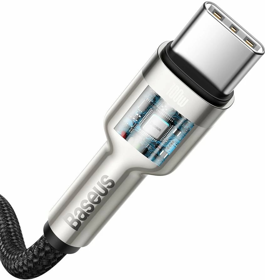 Kabllo Baseus Cafule Series Metal Data CATJK-D01, USB-C/USB-C, 2m, 100W, E zezë