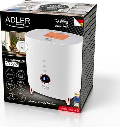 Humidifikues ajri Adler AD 7972, ultrasonik, LED, 4L, i bardhë