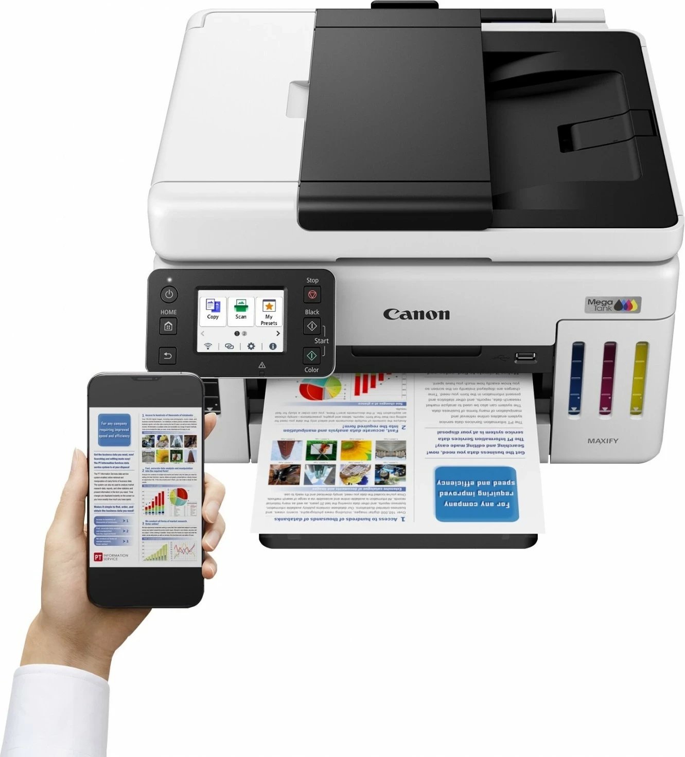 Printer Canon MAXIFY GX6140, inkjet, multifunksional, i bardhë Printer Canon MAXIFY GX6140, inkjet, multifunksional, i bardhë