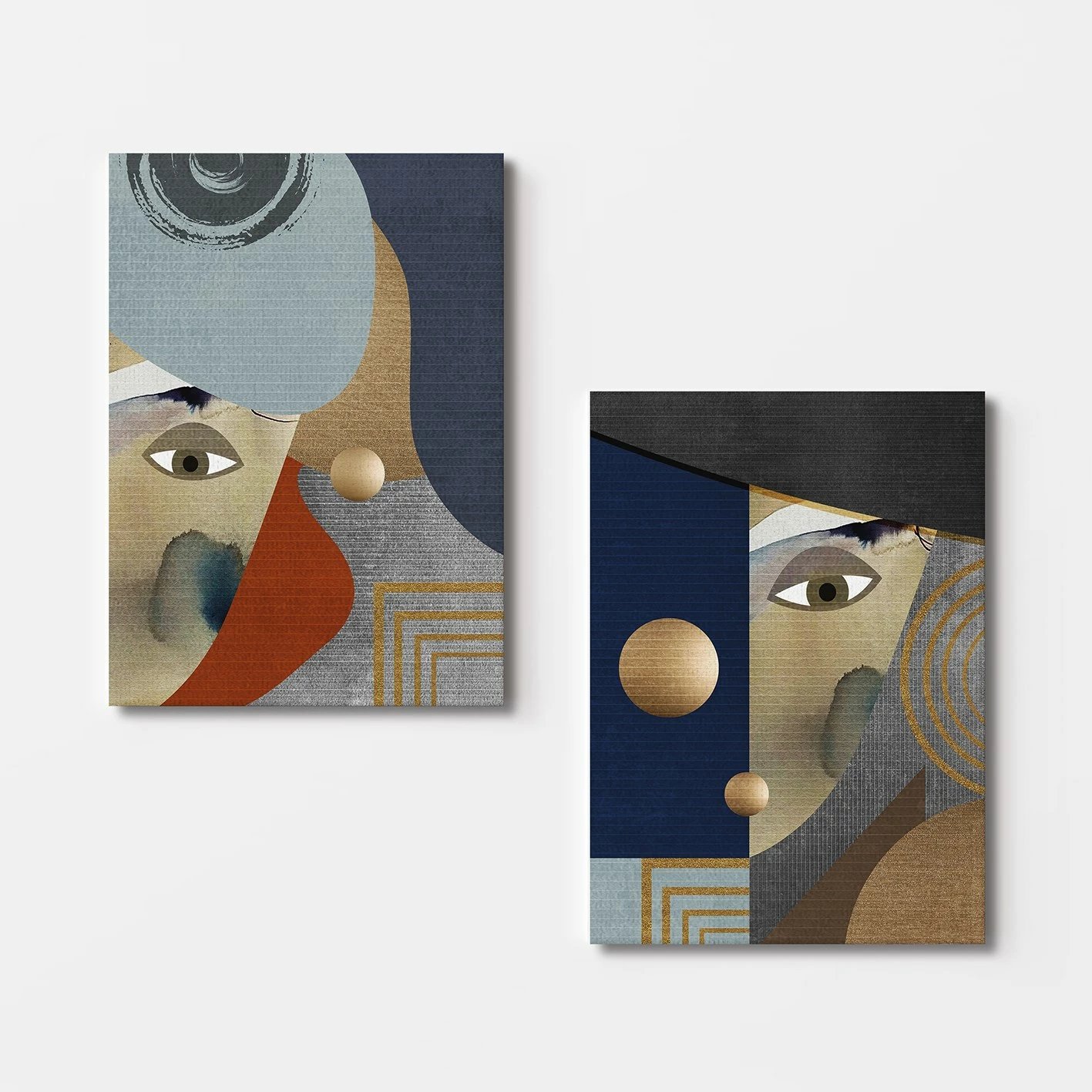 Pikturë dekorative në kanavacë (2 copë), Wallity, 2KNV4335, 70x100cm