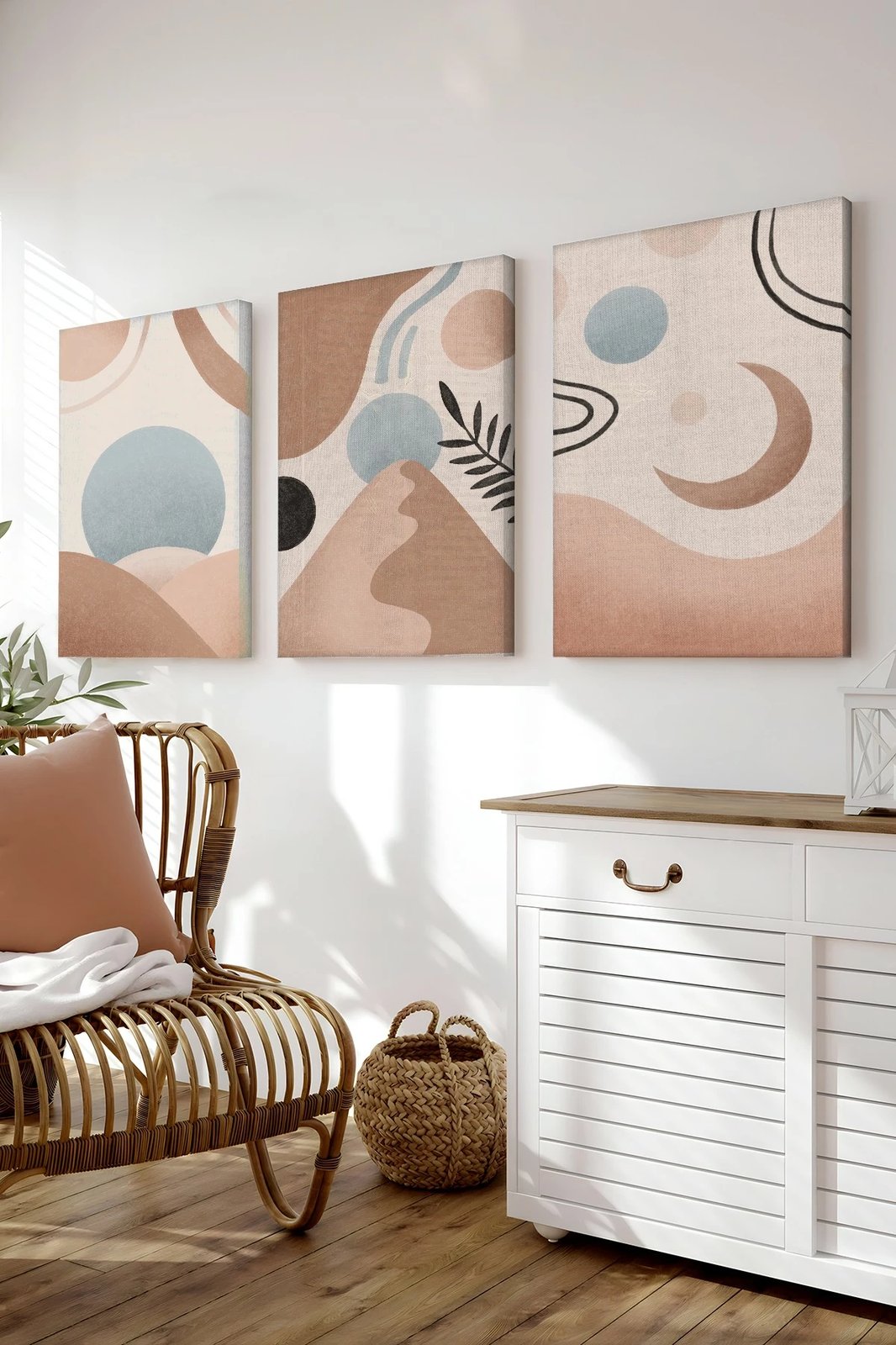 Pikturë dekorative në kanavacë (3 copë), Wallity, 3Cnvs1, 20x30cm