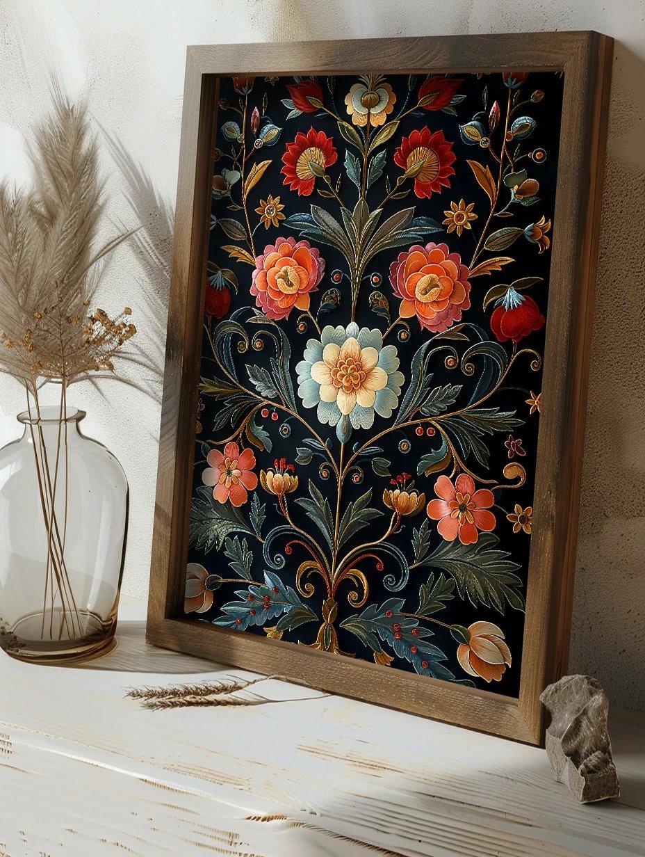 Pikturë dekorative me kornizë MDF, shumëngjyrëshe, Wallity, GE210-L