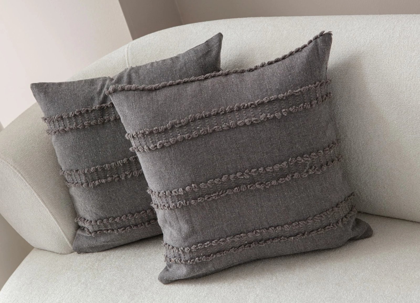 Set mbulesash për jastëk (2 copë), Evila Originals, Tuffet, gri v2