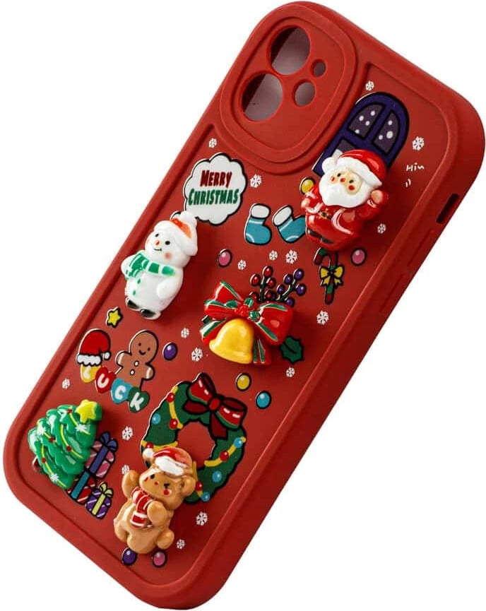 Fotroll për telefon TECH TIME Christmas Edition Cherry Red (IP14PRO)