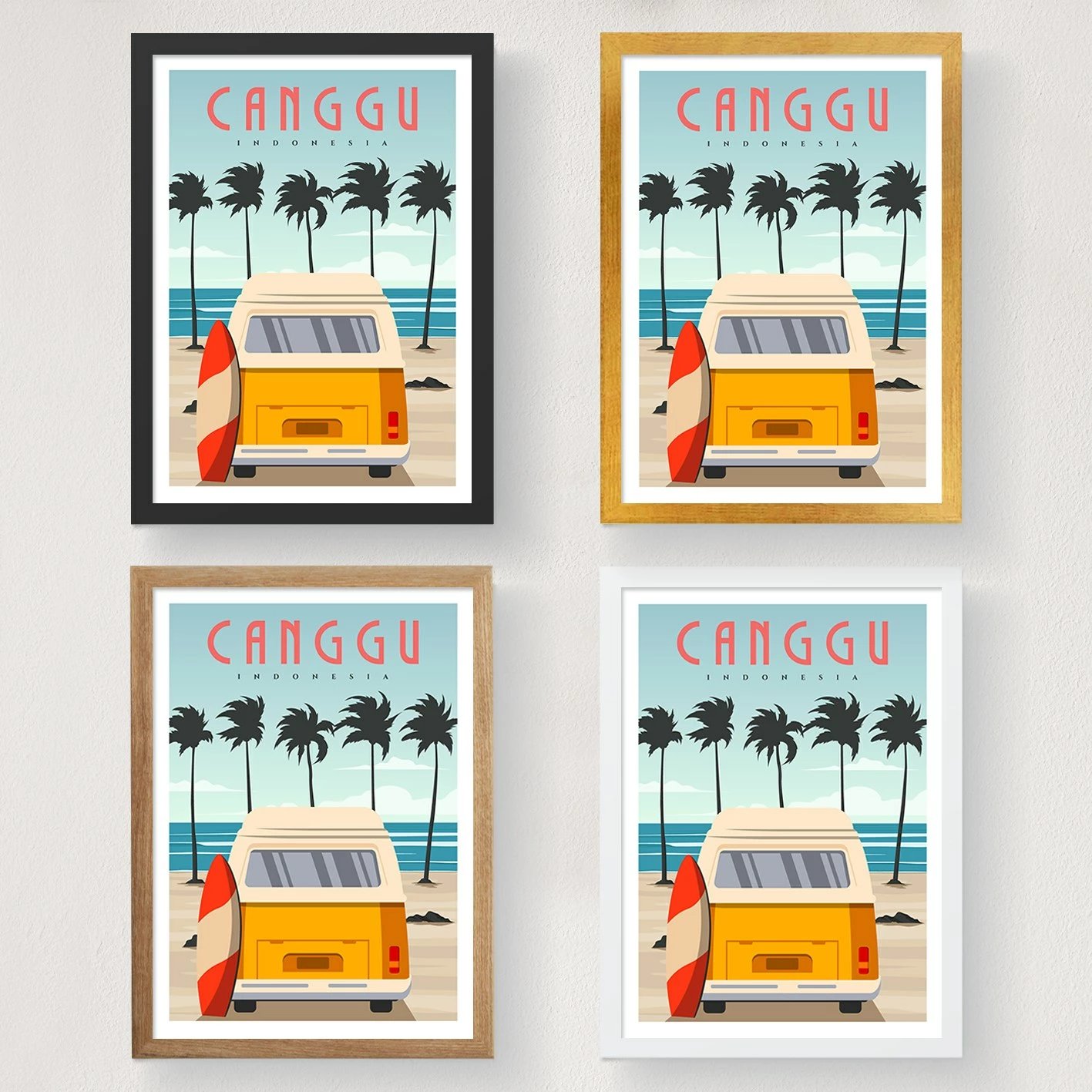 Poster A4, Canggu, shumëngjyrësh, 21x29.7cm