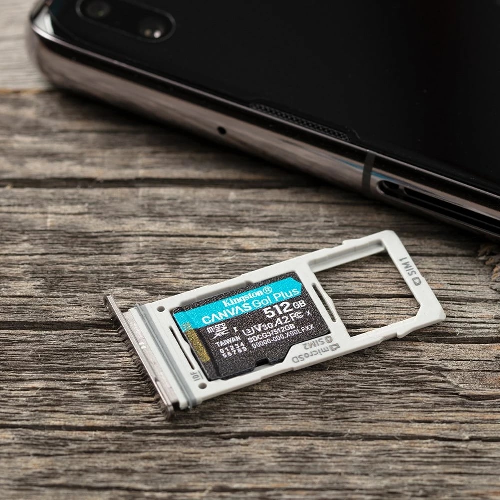Kartelë microSDXC Kingston Technology 512GB Canvas Go Plus 170R A2 U3 V30, e zezë