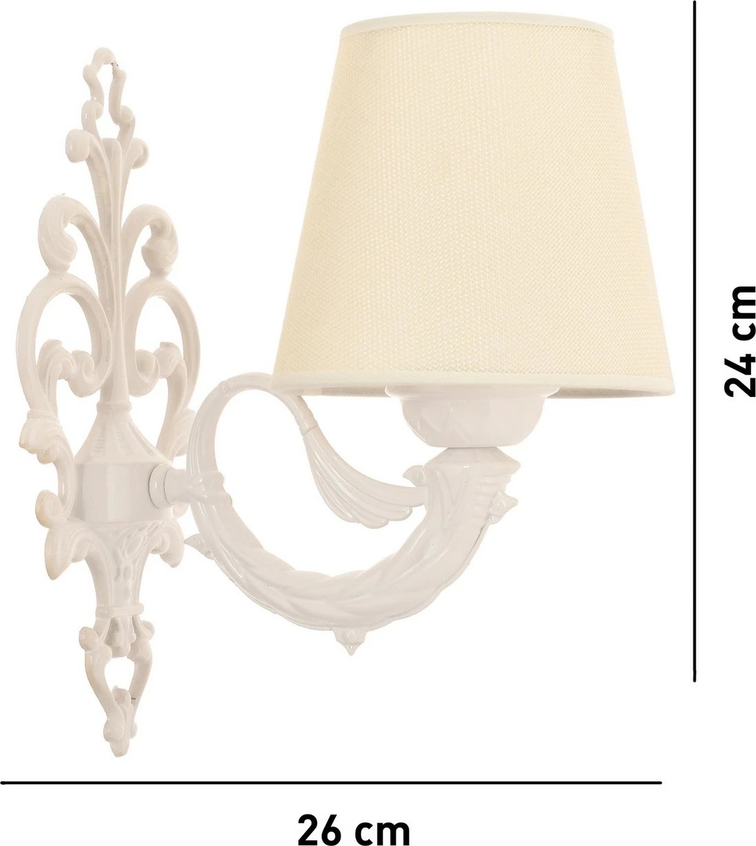 Llambë muri Opviq, ngjyrë krem dhe e bardhë