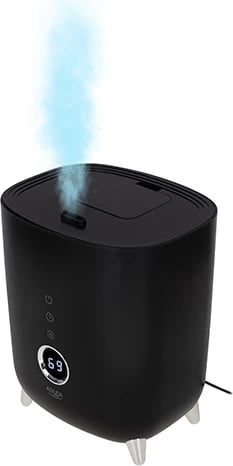 Lagështues ultrasonik, Adler, AD 7972, depozitë 4L, kapacitet 150-300 ml/orë, zonë deri 35 m2, ekran LED me touch, timer, aromaterapi, i zi