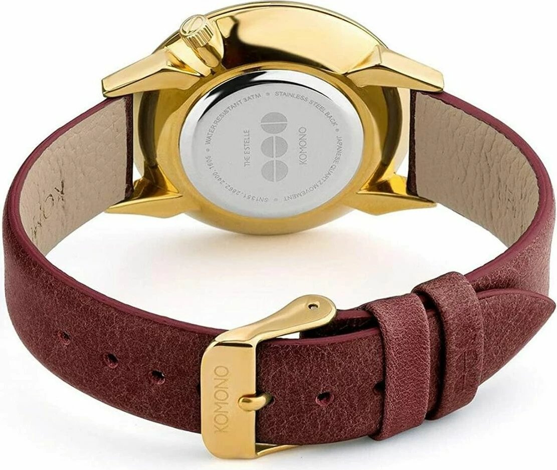 Orë dore për femra Komono KOM-W2452, e artë, rrip maroon