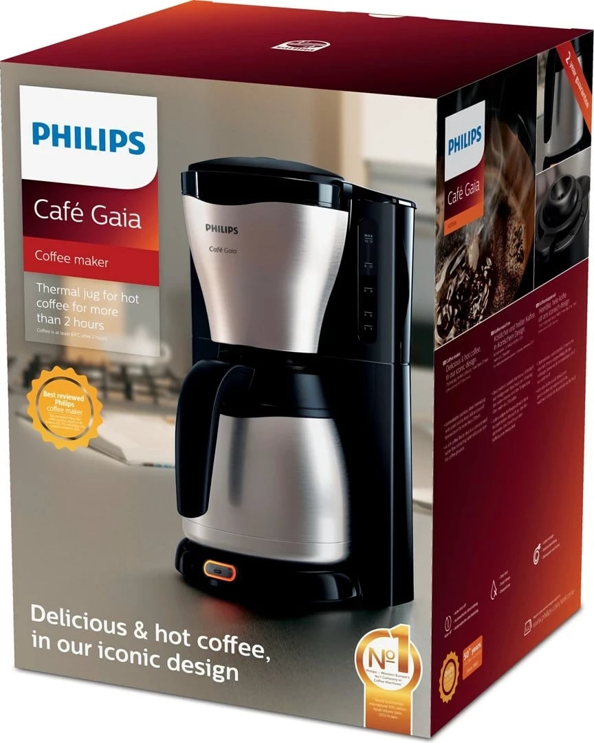 Aparat kafeje Philips Café Gaia HD7546/20, 15 filxhanë, i zi