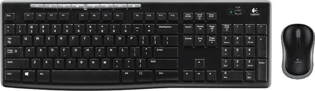 Set maus dhe tastierë Logitech Wireless Desktop MK270, wireless, QWERTZ, e zezë