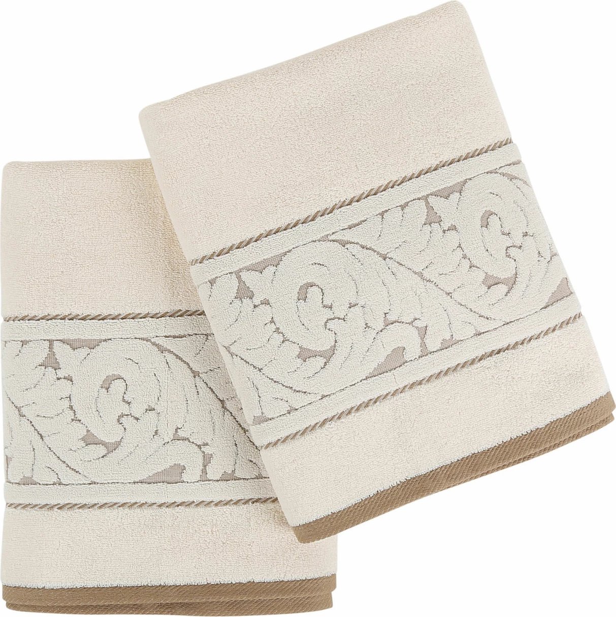 Set peshqirësh për banjo (2 copë), Mijölnir, Sultan, krem