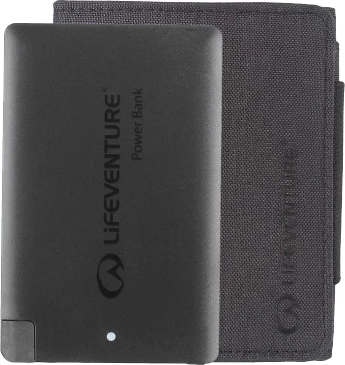 RFiD Charger Wallet with power bank, Recycled, Grey