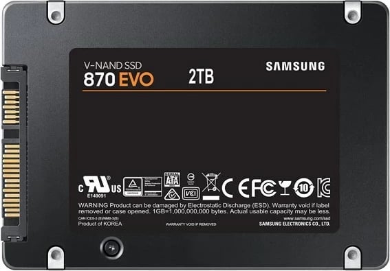 SSD Samsung 870 EVO, 2 TB, 2.5", Serial ATA III, i zi