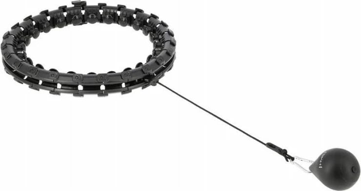 Hula hop me peshë HMS për femra, i zi + rrip i kuq