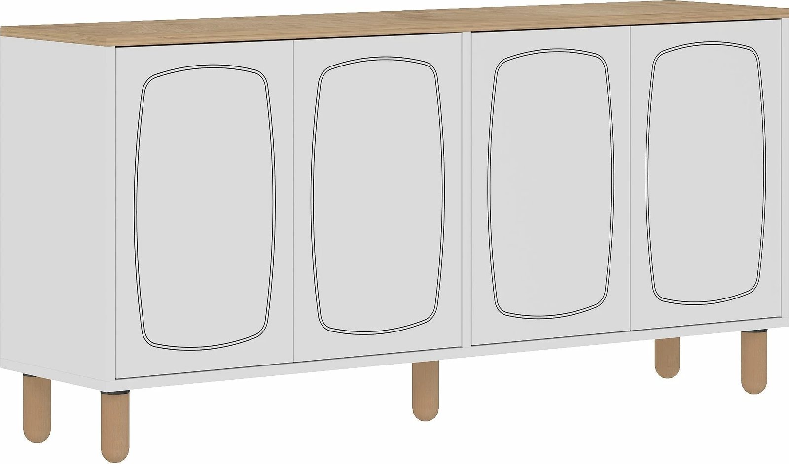 Konsol Skye Decor, Yekta - lis safir, e bardhë