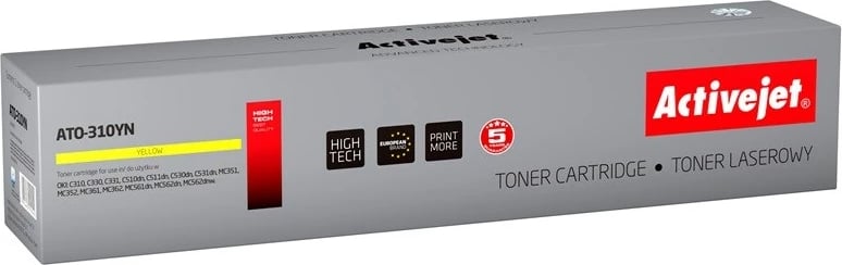Toner zëvendësues Activejet ATO-310YN për printer OKI, i verdhë