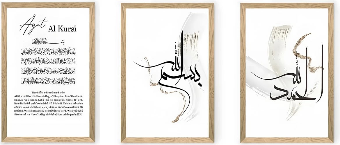 Set pikturash dekorative (3 copë), Wallity, Artsycllct3