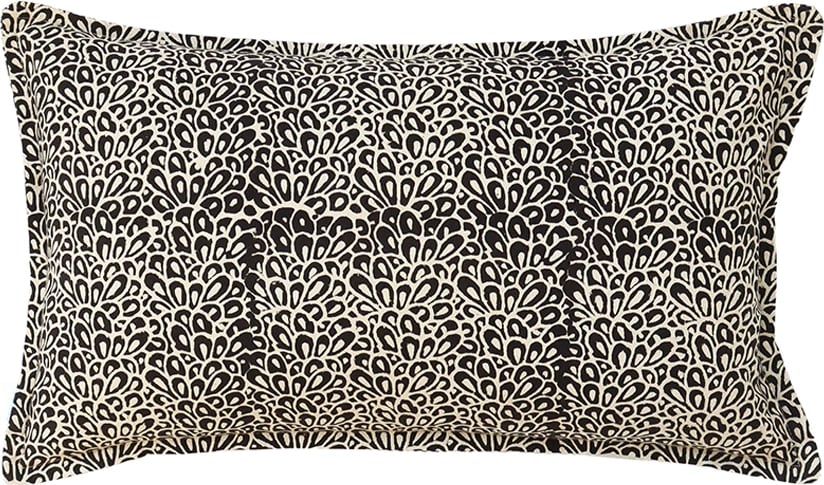 Jastëk dekorativ Black Pearl, pambuk, ngjyrë e zezë dhe e bardhë, 40x60cm