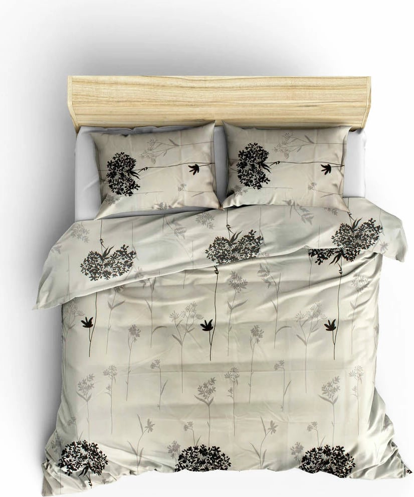 Set mbulesë për jorgan King, Efil, ngjyrë bezhë, gri, e zezë Set mbulesë për jorgan King, Efil, ngjyrë bezhë, gri, e zezë