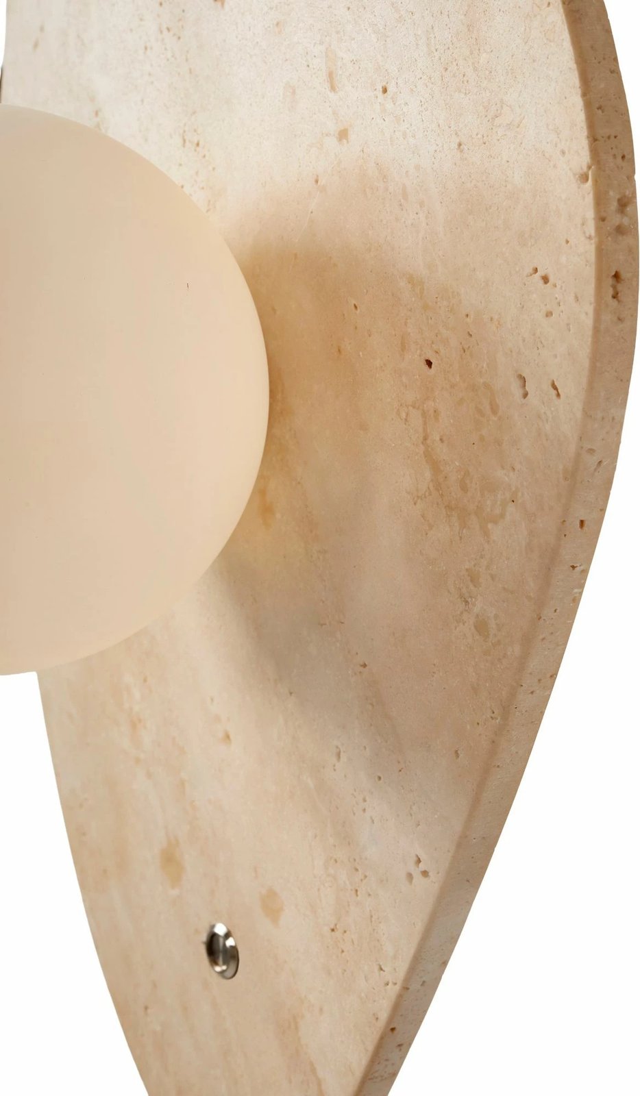 Llambë muri Opviq, model Halle, ngjyrë bezhë dhe e bardhë