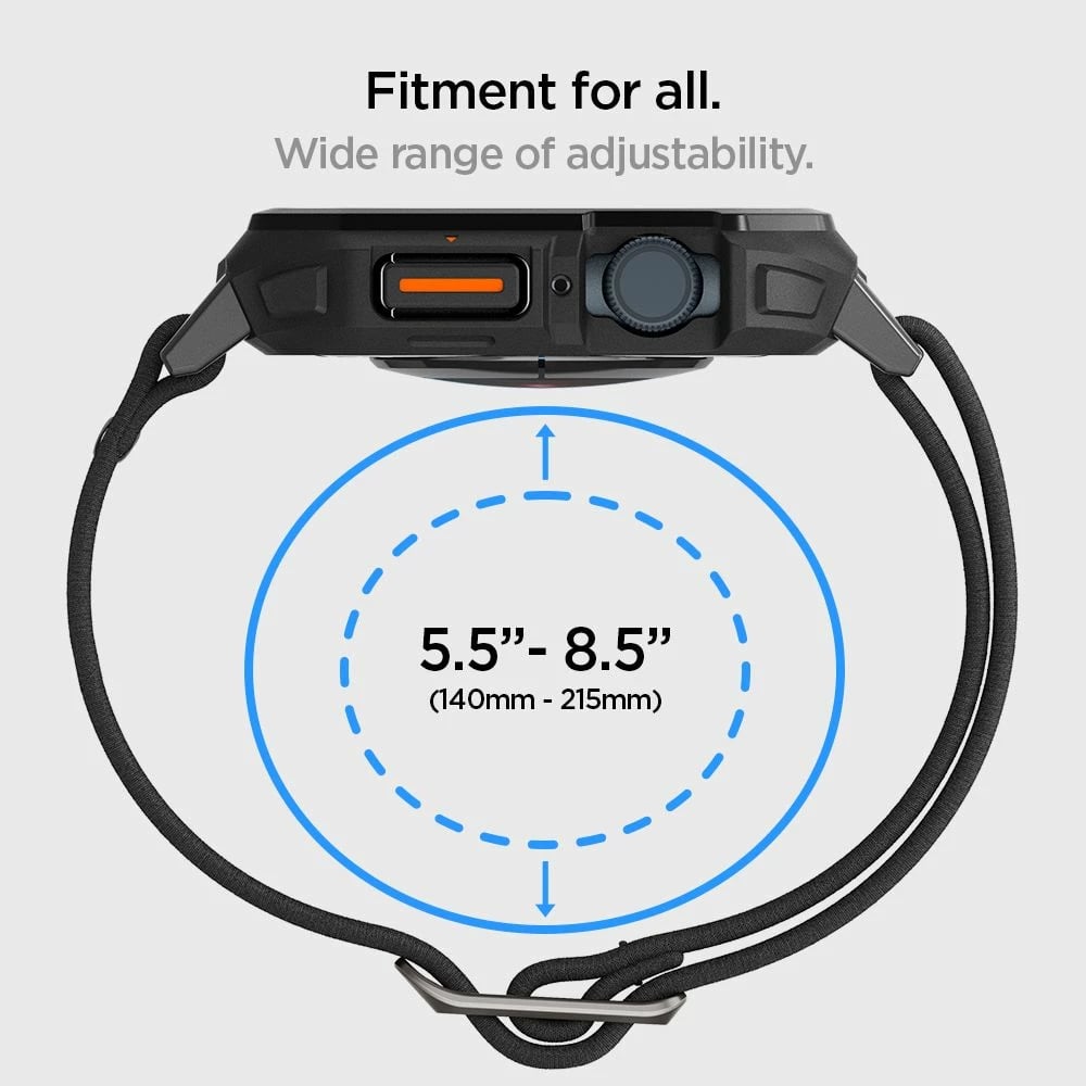 Mbështjellës Spigen Lite Fit Pro me rrip për Apple Watch 4/5/6/7/8/9/SE 44/45mm, e zezë Mbështjellës Spigen Lite Fit Pro me rrip për Apple Watch 4/5/6/7/8/9/SE 44/45mm, e zezë