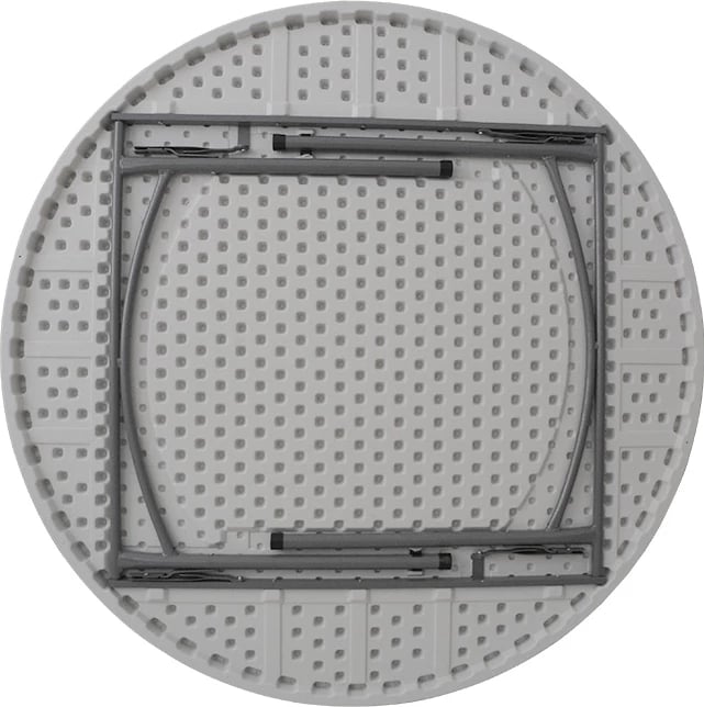 Tavolinë konferencash/katering një pjesë, Comfort, e bardhë, rrumbullake, 150x74cm