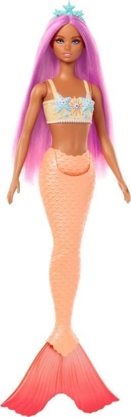 Kukull Barbie Mermaid Mattel HRR05, bisht portokalli