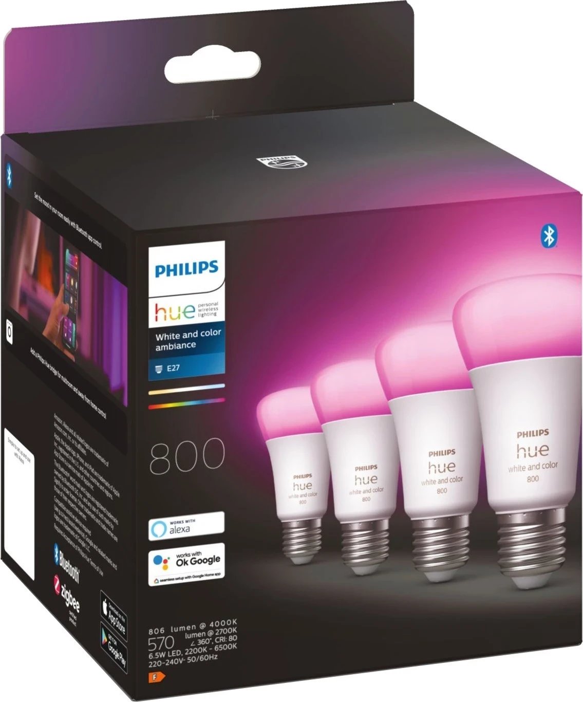 Llamba LED inteligjente Philips, me kontroll BT