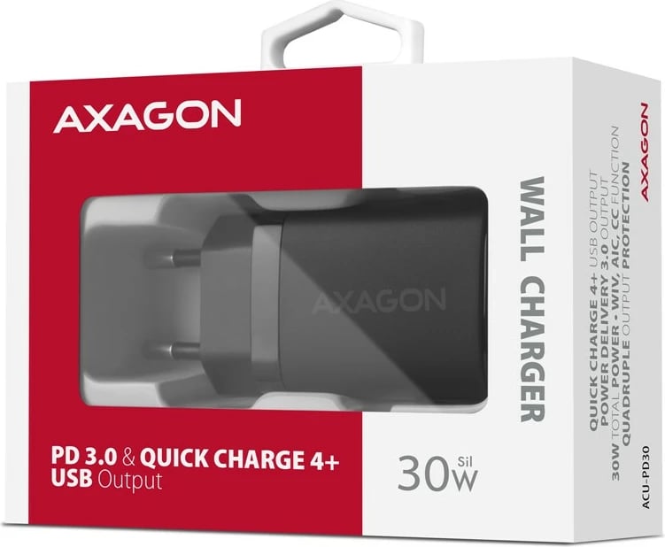 Karikues muri AXAGON ACU-PD30, 30W, 1x USB-C, i zi