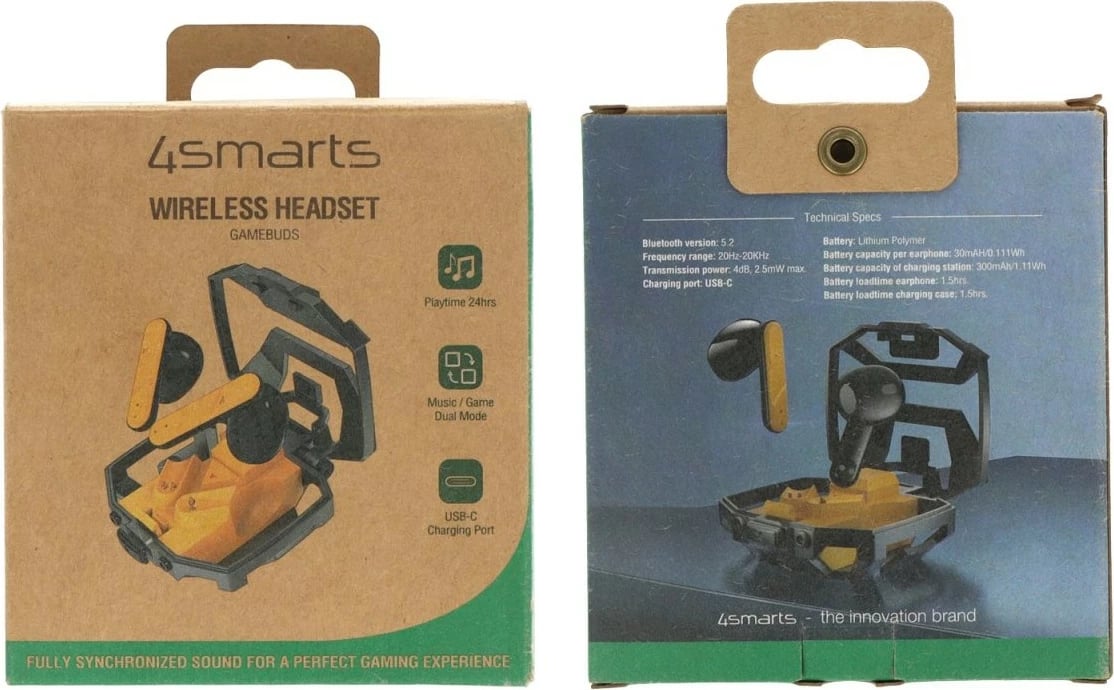 Kufje gaming 4smarts 540288, Wired, 20 - 20000 Hz, e verdhë