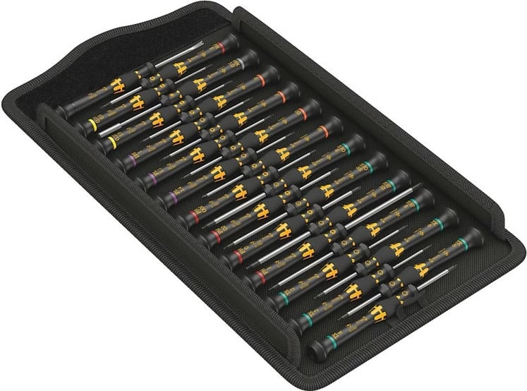 Set kaçavidash precize Wera 05134019001, 24 copë, zi/verdhe