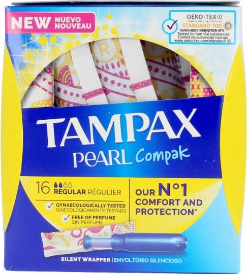 Tamponë higjienikë për femra TAMPAX Pearl Regular Buffer 18 copë