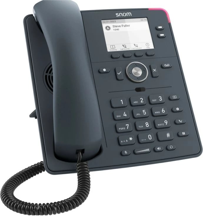 Telefon VoIP me kabllo, SNOM D150, ekran 2.8", 2 llogari SIP, PoE, gri