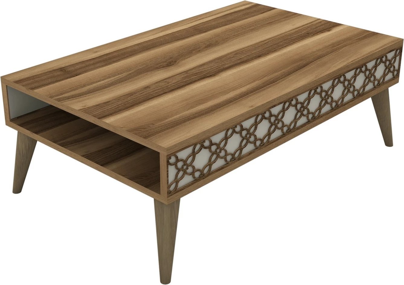 Tavolinë kafeje Hanah Home, City, ngjyrë arre dhe krem