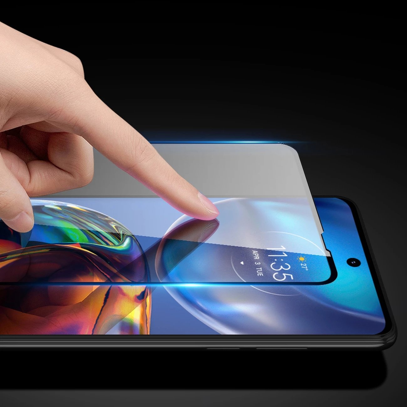 Xham i temperuar Dux Ducis 10D për Motorola Moto E32, i zi