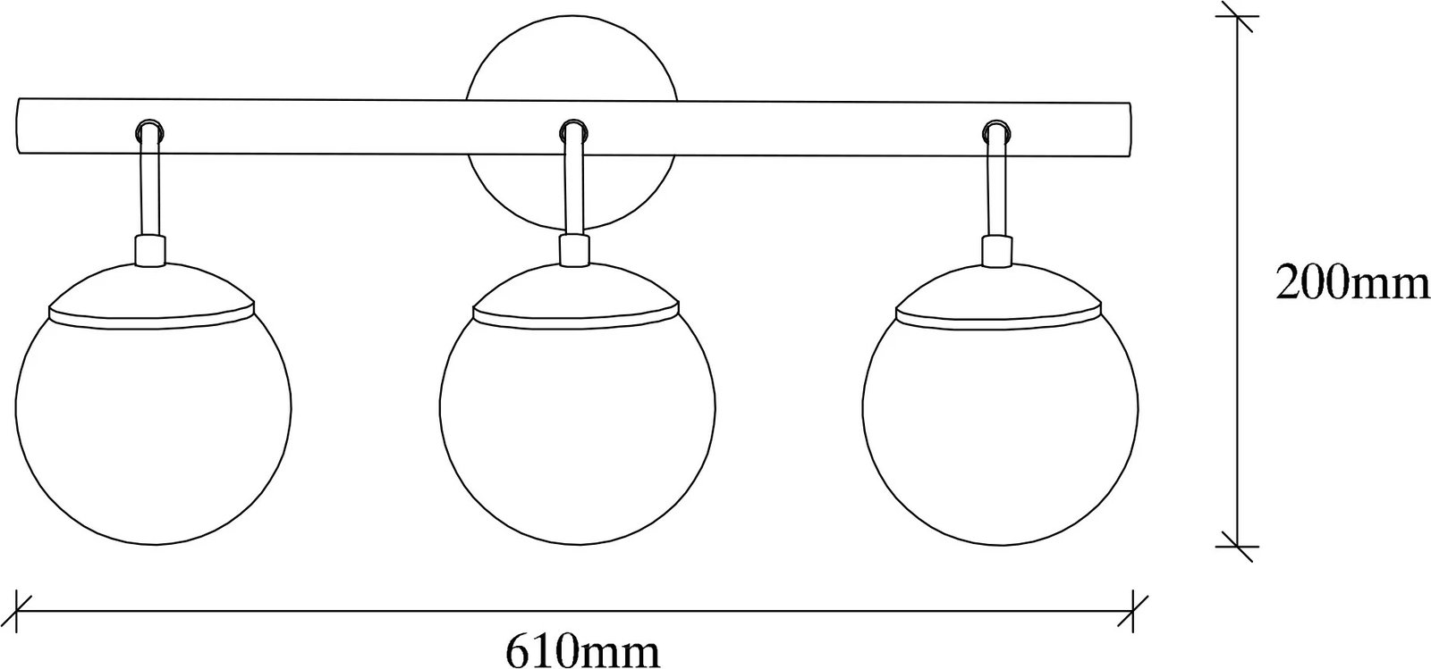 Llambë muri industriale Opviq, Gondol - 3032, e zezë