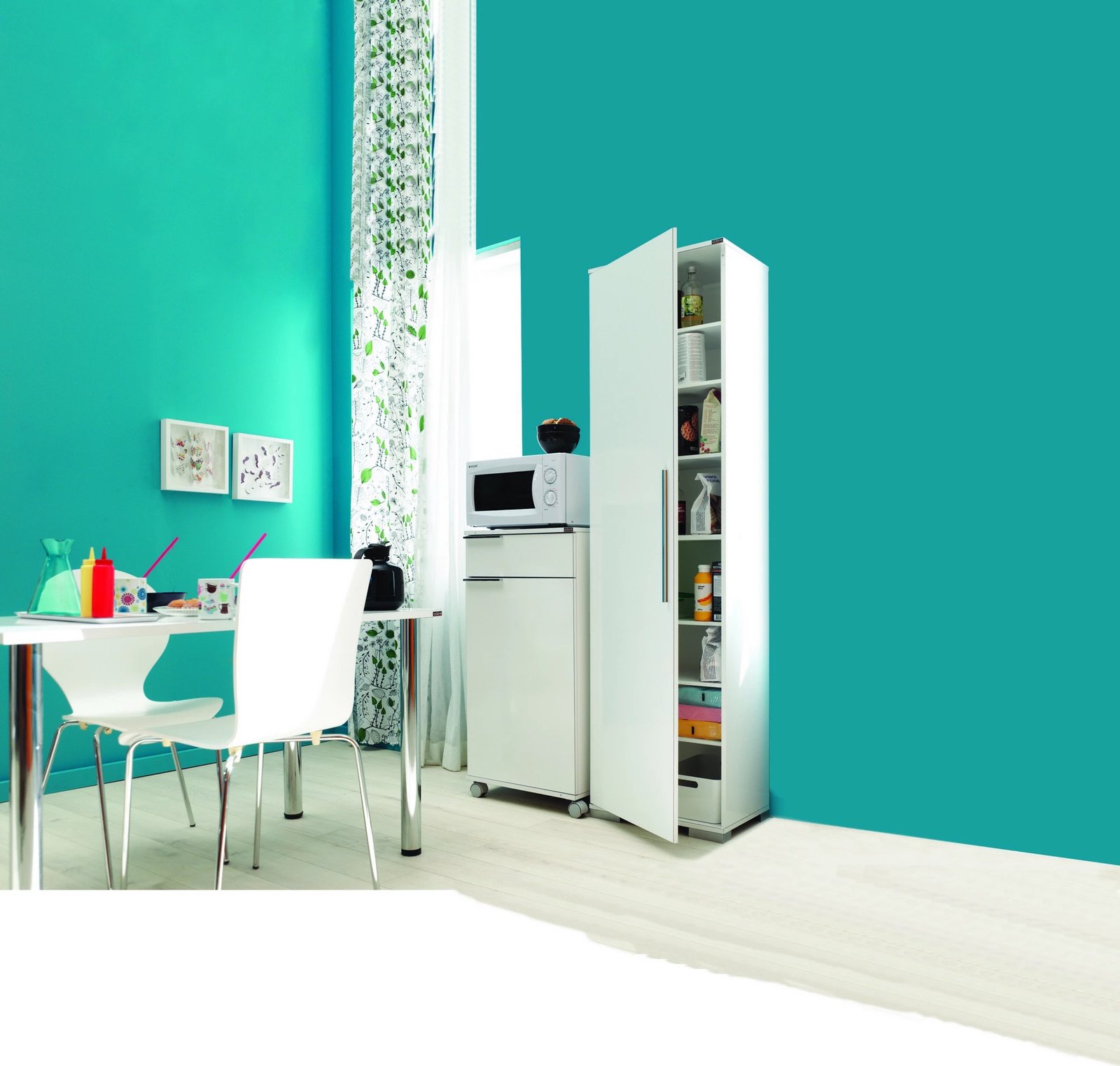 Dollap multifunksional, ngjyrë e bardhë, Hanah Home, Adr-408-Pp-1, 50x187x35 cm